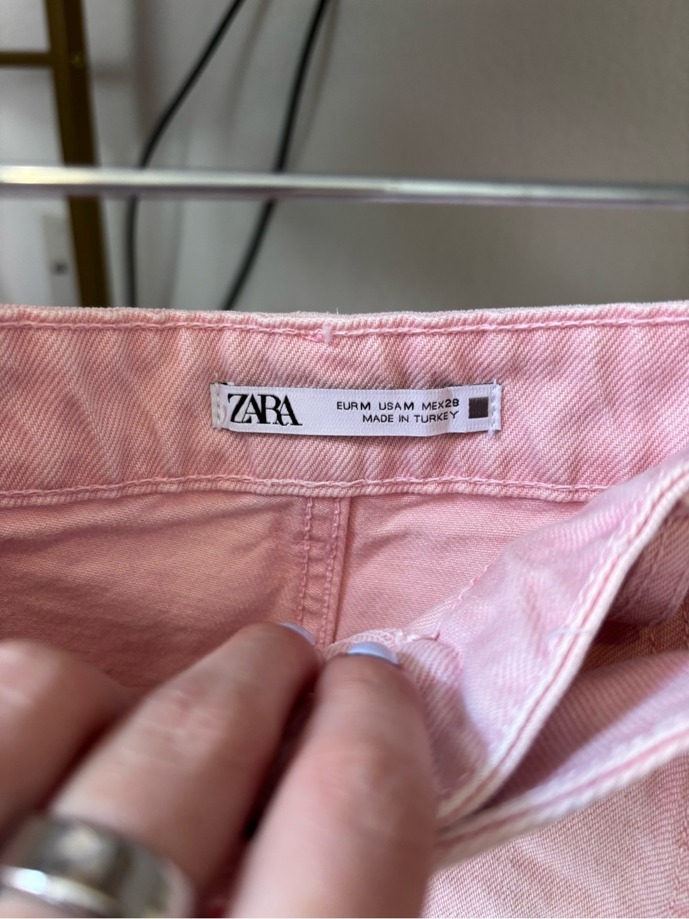 Zara Pink Denim Shorts Skort Set - Picture 6 of 6